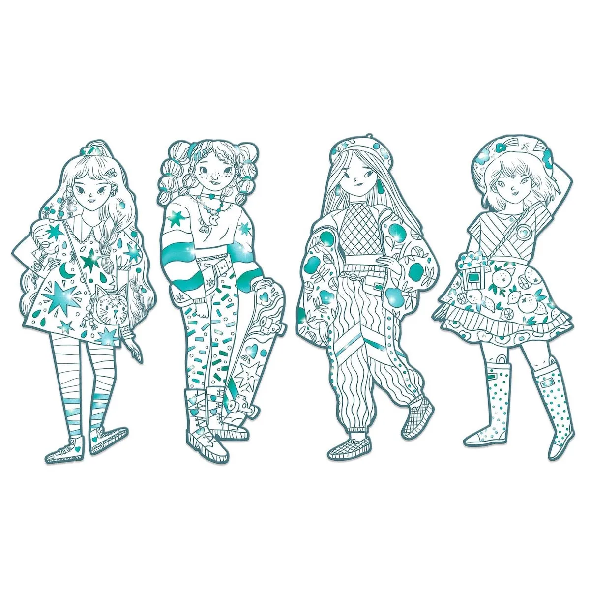 Djeco Demoiselle Coloring Paper Dolls
