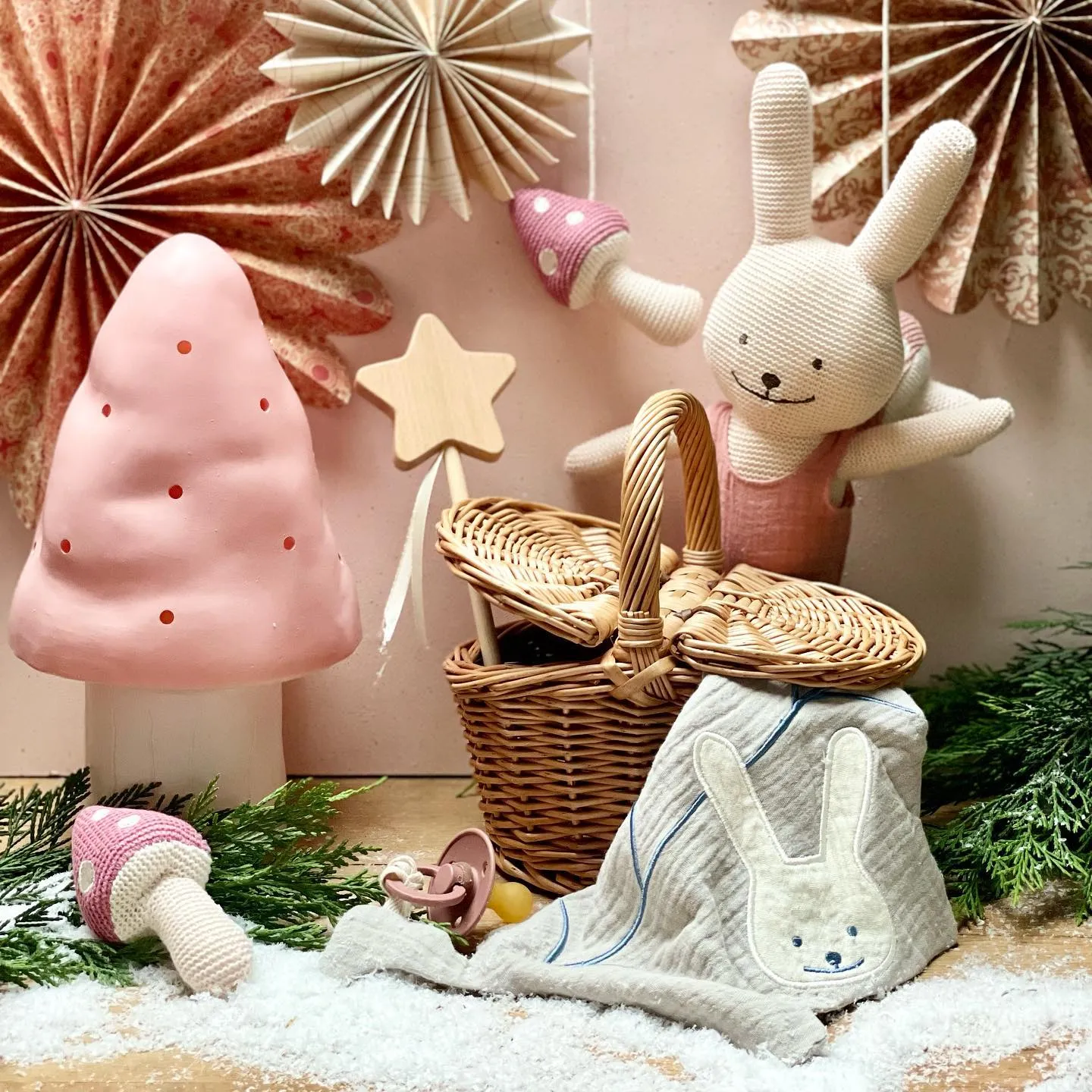 Egmont Heico Small Mushroom LED Lamp, Pink