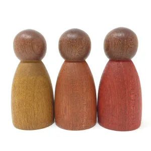 Grapat 3 Dark Wood Nins in Warm colors