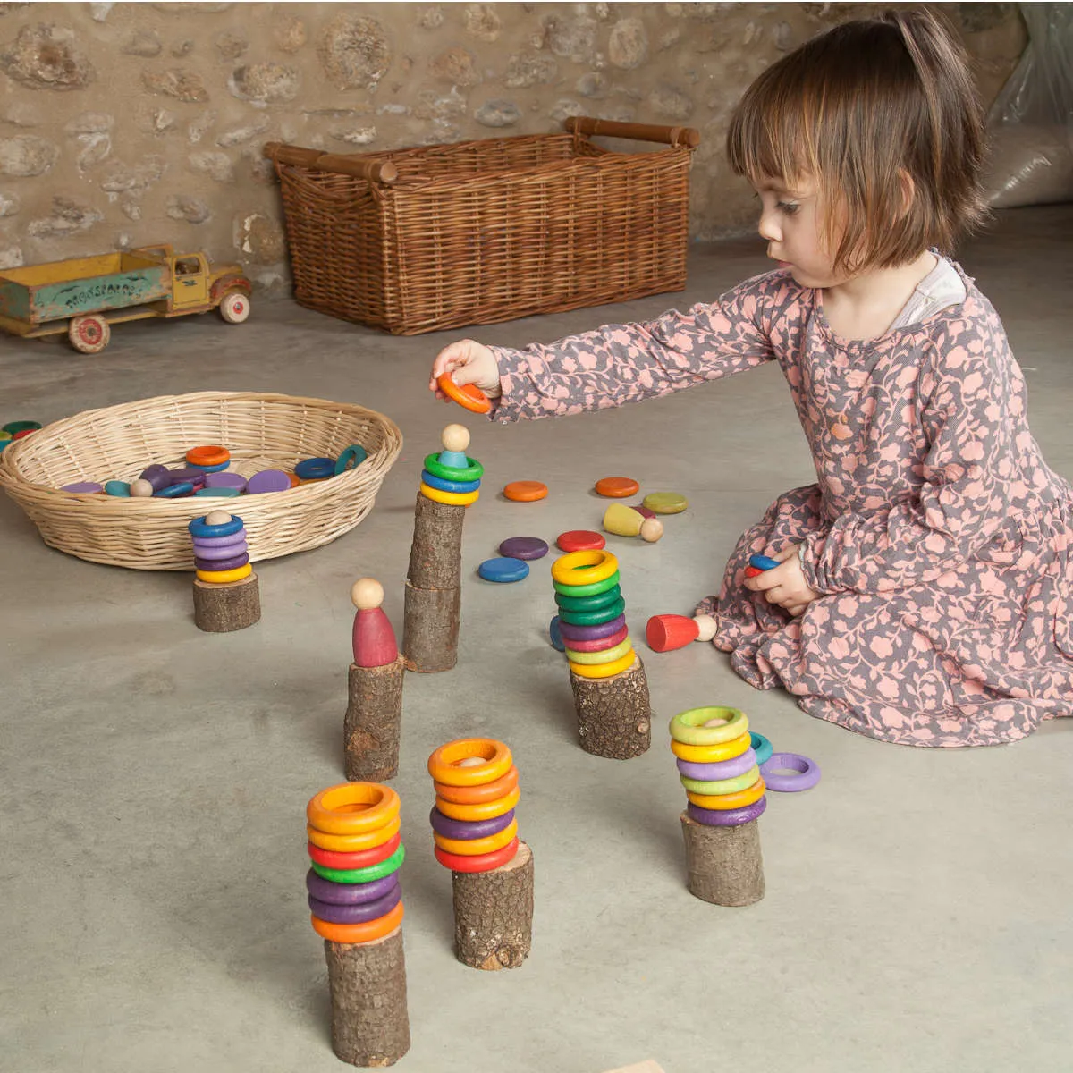 Grapat 72 Wooden Coins in 12 Colors