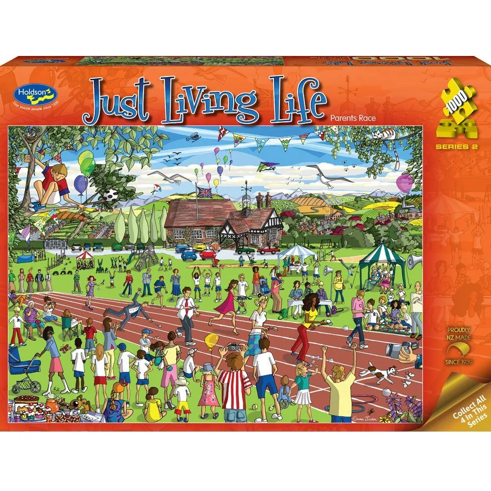 Just Living Life 1000 Piece Puzzle Parents Race