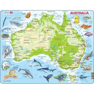Larsen Map Of Australia Frame Tray Puzzle