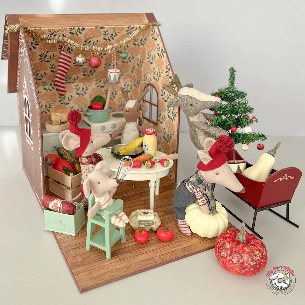 Maileg Doll High Chair for Baby Mouse