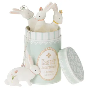 Maileg Easter Bunny Ornaments 5pcs Set