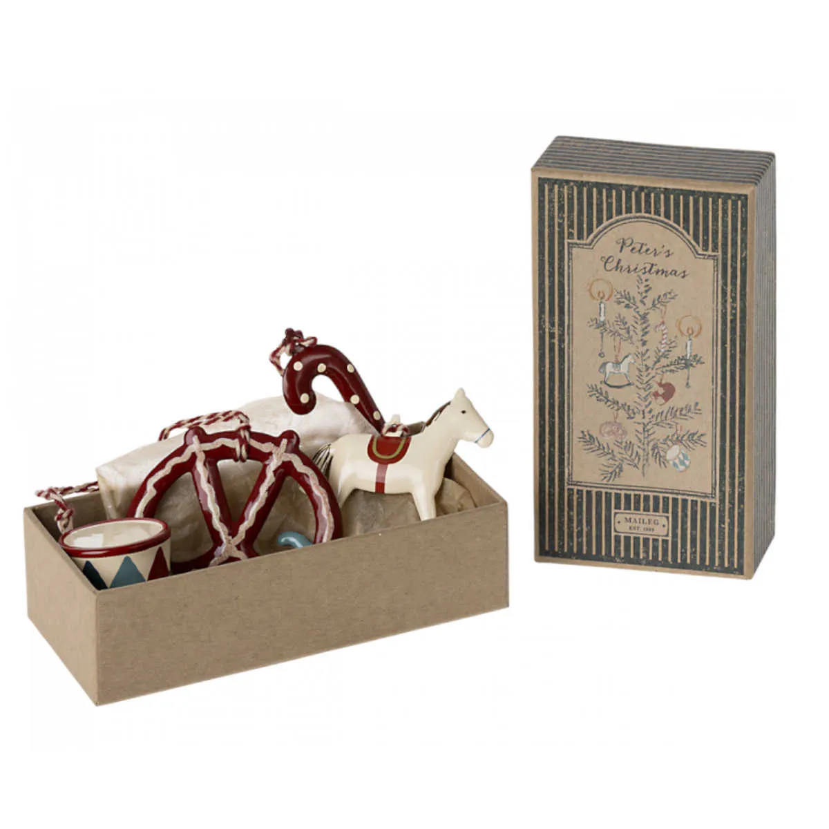 Maileg Holiday Ornaments Set, Peter`s Christmas