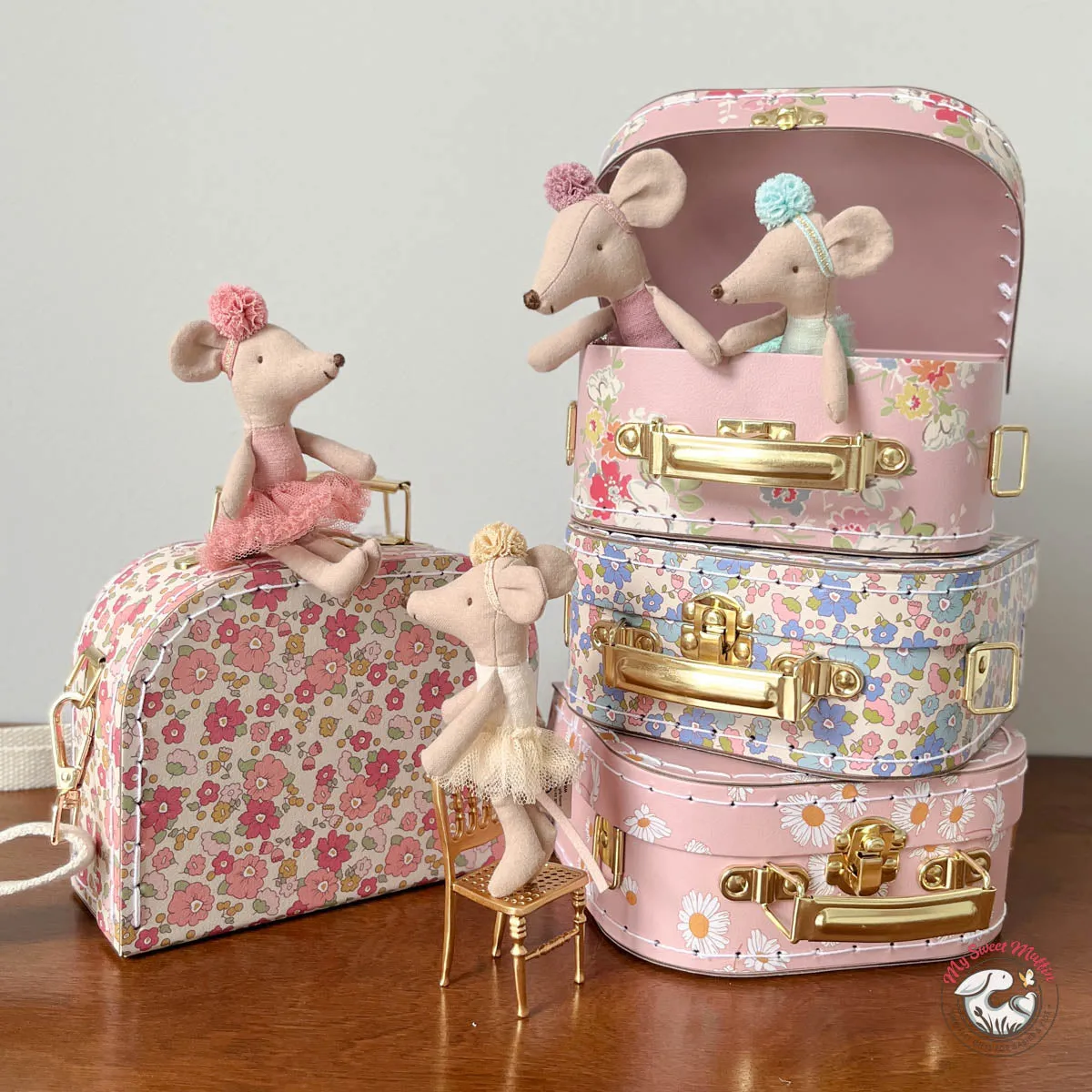 Maileg Little Sister Ballerina Mouse, Off White