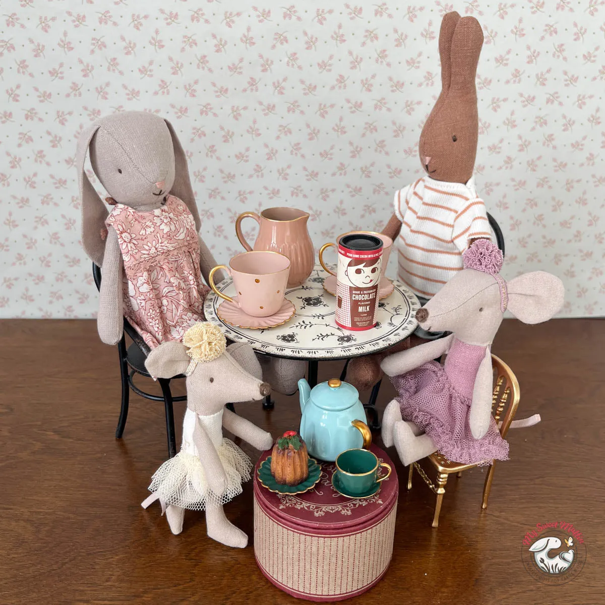 Maileg Little Sister Ballerina Mouse, Off White