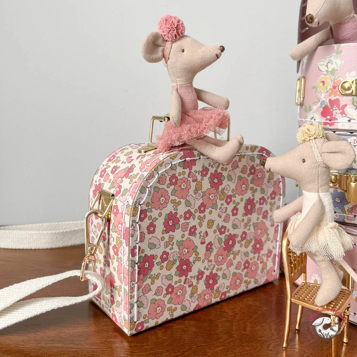 Maileg Little Sister Ballerina Mouse, Off White