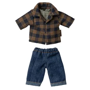 Maileg Mom/Dad Mouse Clothes, Brown Shirt and Pants