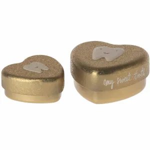 Maileg My Tooth Tin box 2pcs Set, Gold