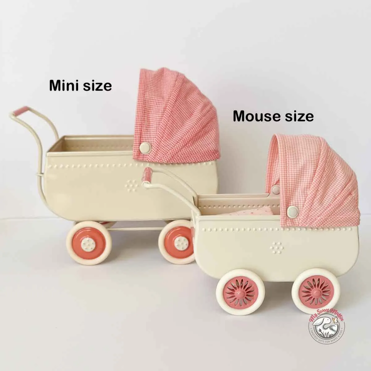 Maileg Pram with Baby Mouse