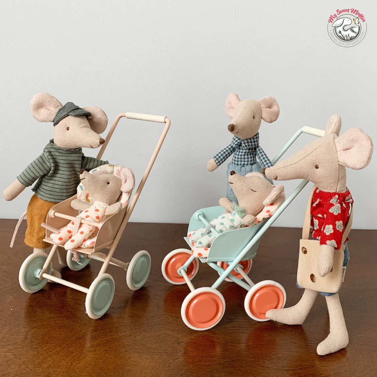 Maileg Stroller, Powder