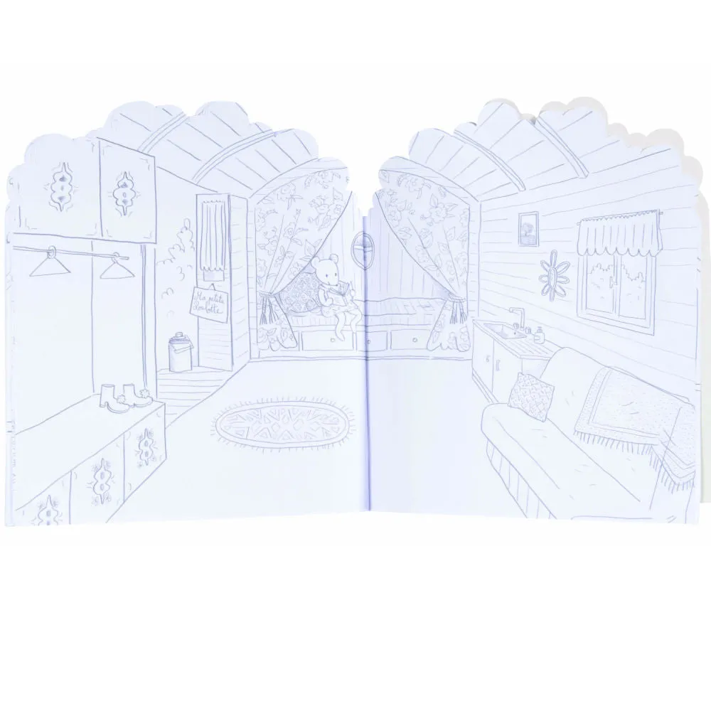 Moulin Roty La Grande Famille Coloring Sticker Book