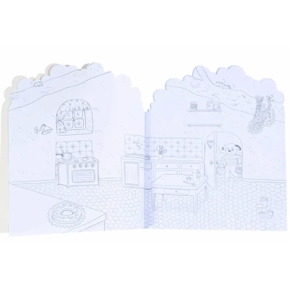 Moulin Roty La Grande Famille Coloring Sticker Book