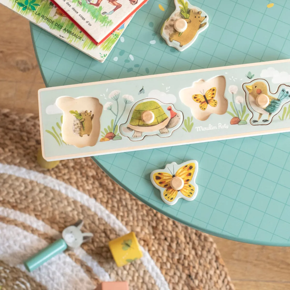 Moulin Roty Trois Petits Lapins Wooden Puzzle