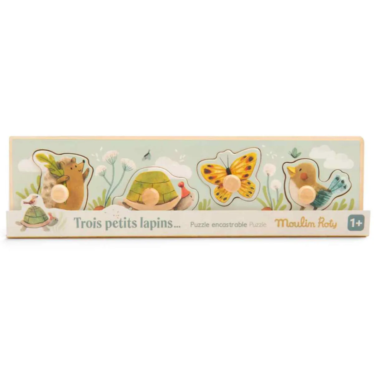 Moulin Roty Trois Petits Lapins Wooden Puzzle