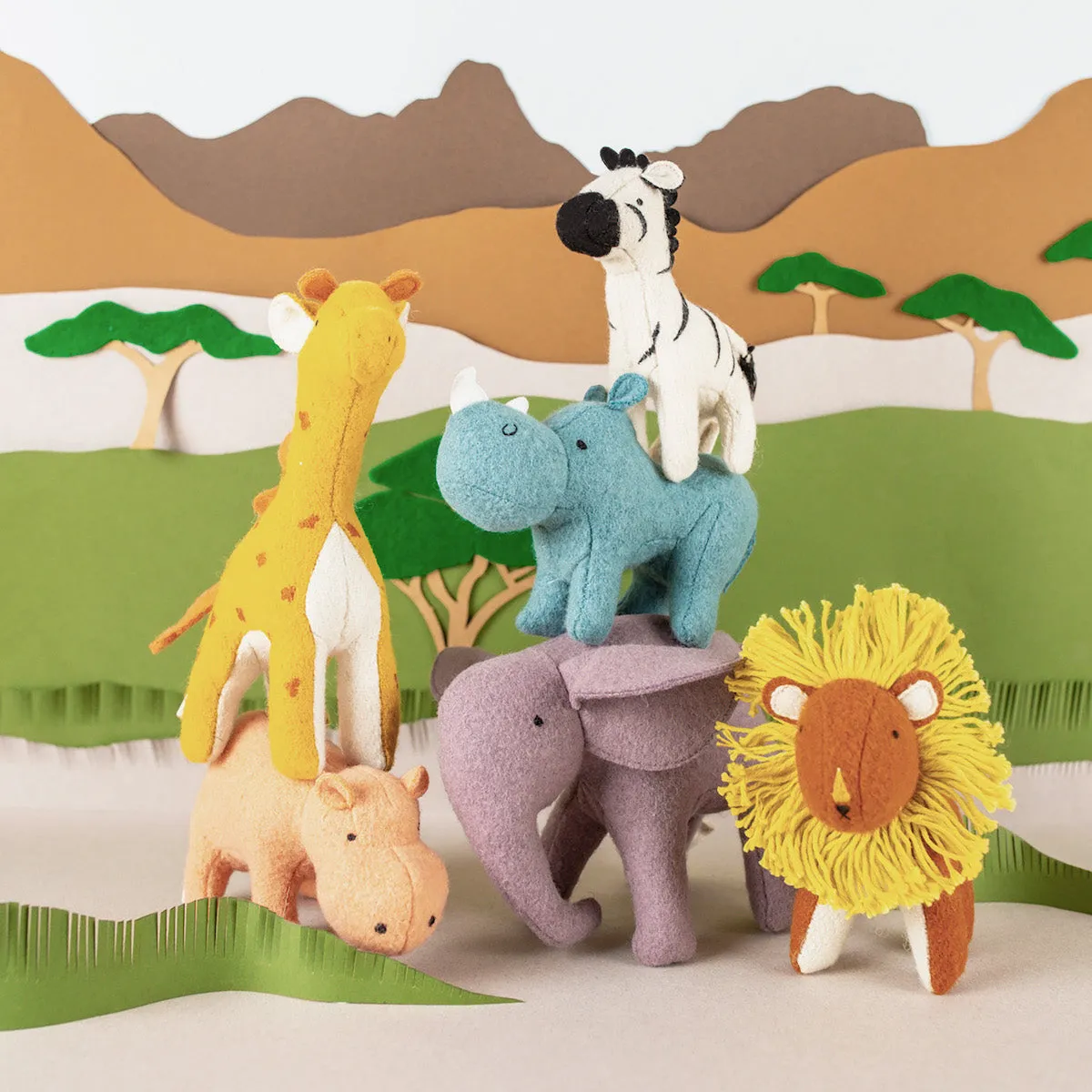 Olli Ella Holdie Safari Animals Set