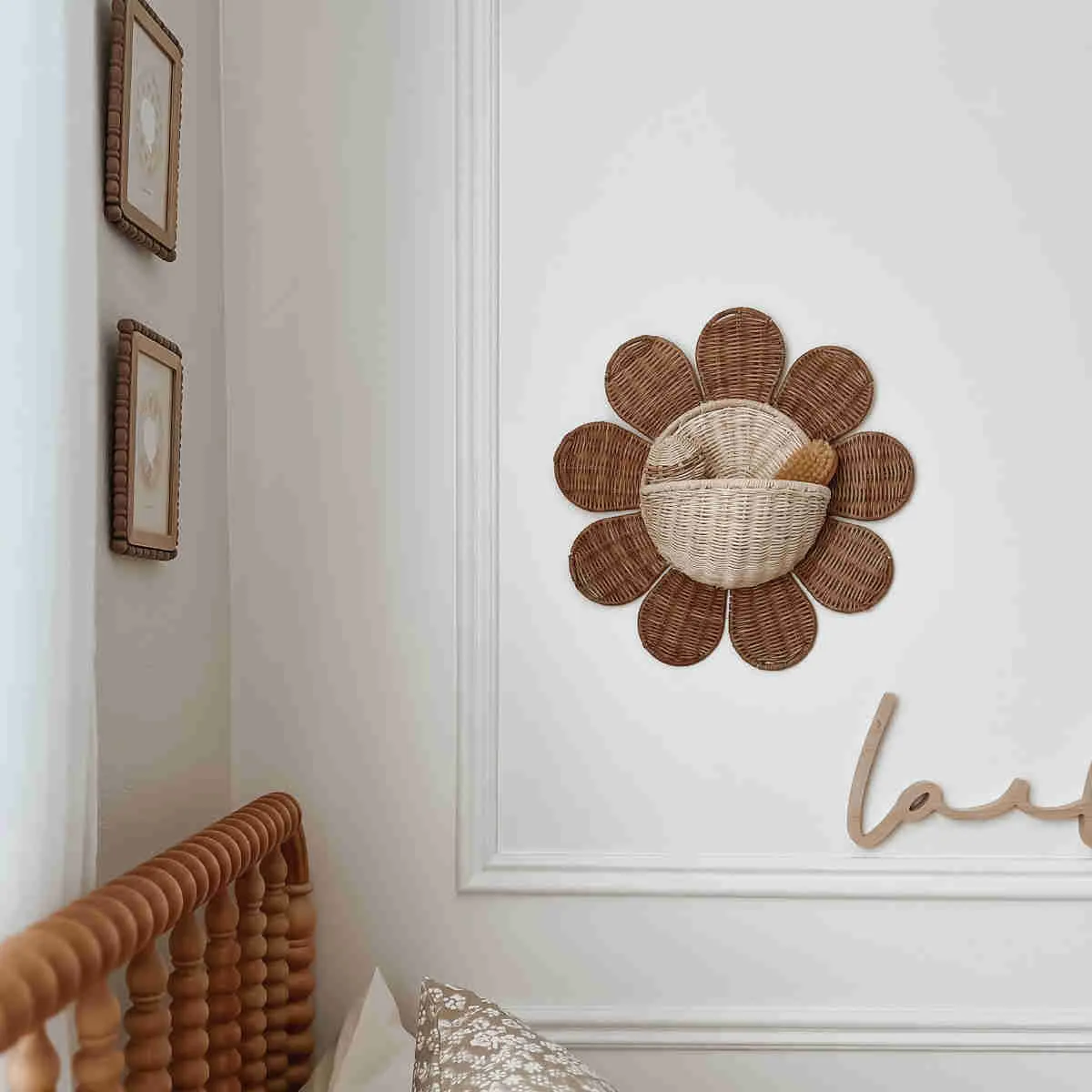 Olli Ella Rattan Daisy Wall Basket