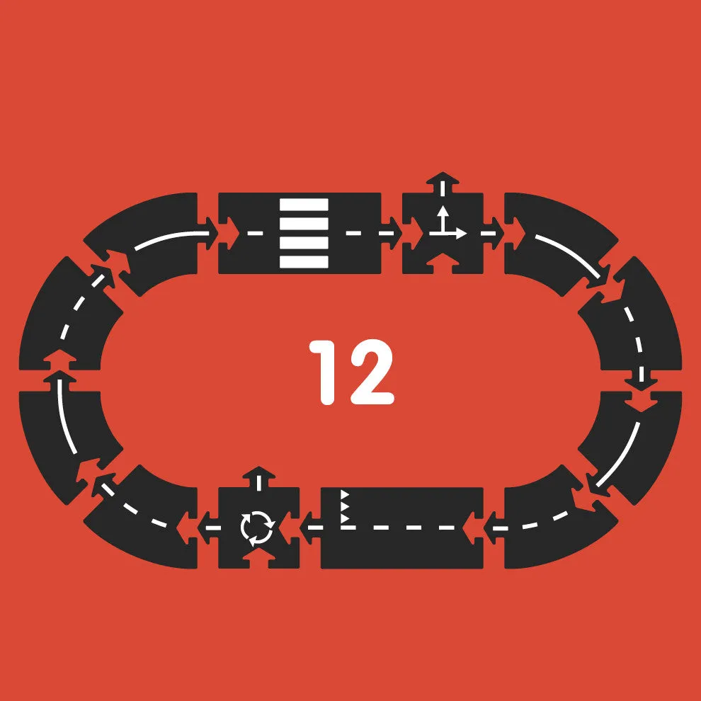 Waytoplay Flexible Toy Road, Ring Road (12pcs)