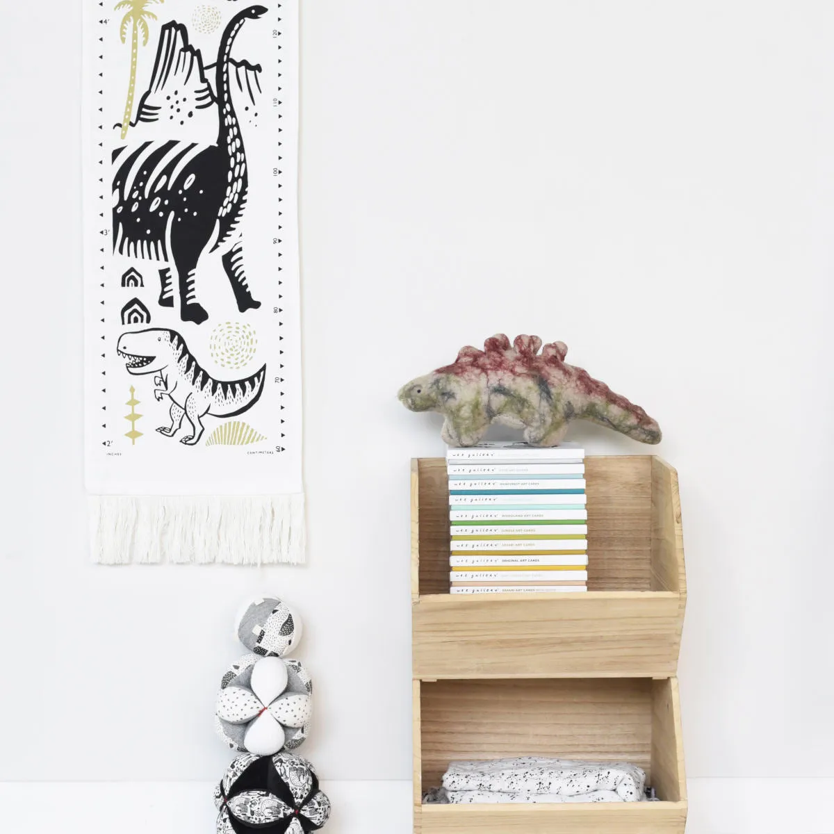 Wee Gallery Canvas Growth Chart, Dinosaurs