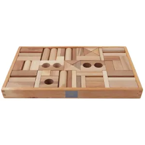 Wooden Story Natural Blocks in Tray, 54pcs