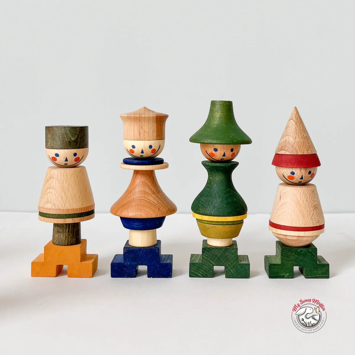 Wooden Story Stacking Stick Figurine